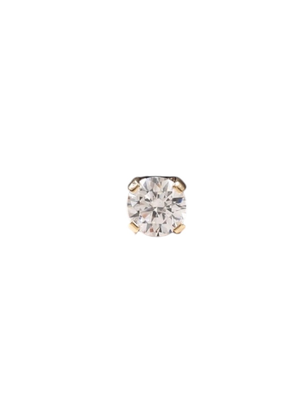 14K Solid yellow Gold 3mm Stud